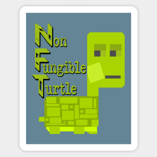 Non-fungible turtle NFT 8 bit Sticker